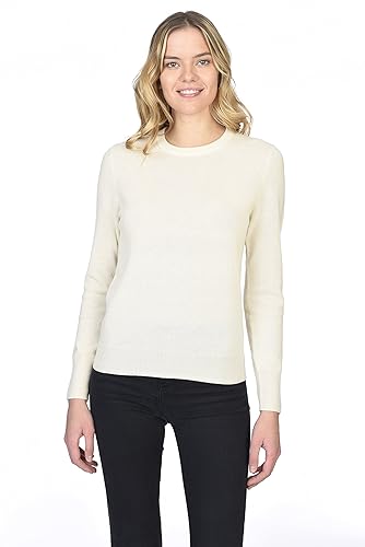 State Cashmere Women's Essential Crewneck Sweater 100% Pure