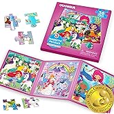 QUOKKA Magnetic Puzzles for Kids Ages 3-5 - 36 Pieces Toddler Sudoku Puzzles 3-4 Year Old - Car and Airplane Activities for K