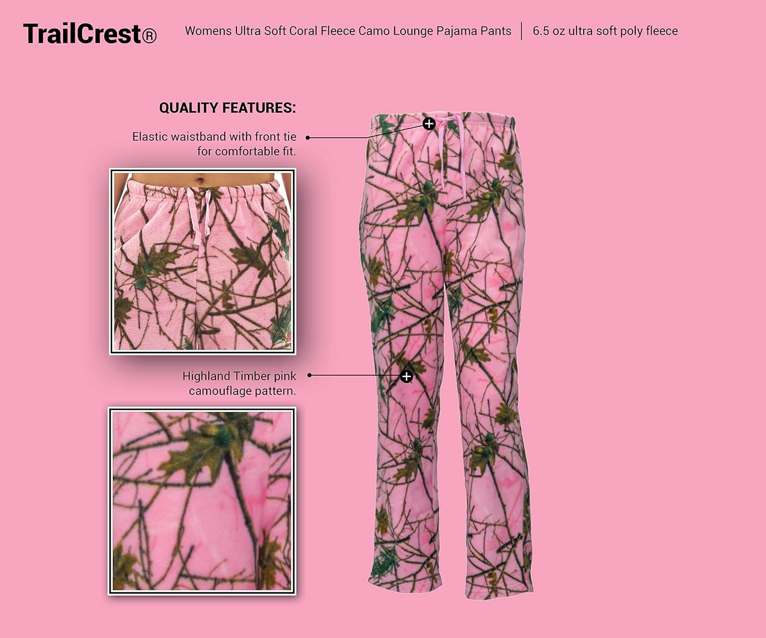 pink camo pajama pants