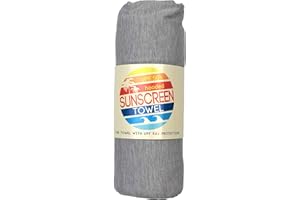 LUV BUG CO Luv Bug Kids UPF Pool/Beach Towel with Hood, Sunscreen Towel, UV Protection, UPF 50+, Sand Free Absorbent & Quick Dry Swimming Towel for Beaches, Camping, & Travel (30.5" x 40.5", Silver Heather)