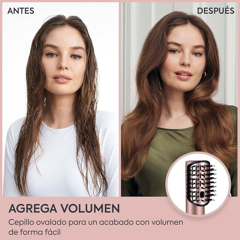 Válvula de ar - Tudo em Um Secador, Alisador, Styler e Difusor - Rosa