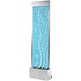 Playlearn 6ft Bubble Wall - 8 LED Color Changes and 4 Light Modes - APP/Remote Controlled - Decor Pebbles Included - Sensory Bubble Wall Fountain Floor Standing Lamp