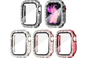 Goton 4-Pack Bling Case for Apple Watch Series 11/10 Screen Protector Case 42mm, Women Glitter Diamond Rhinestone Protector f
