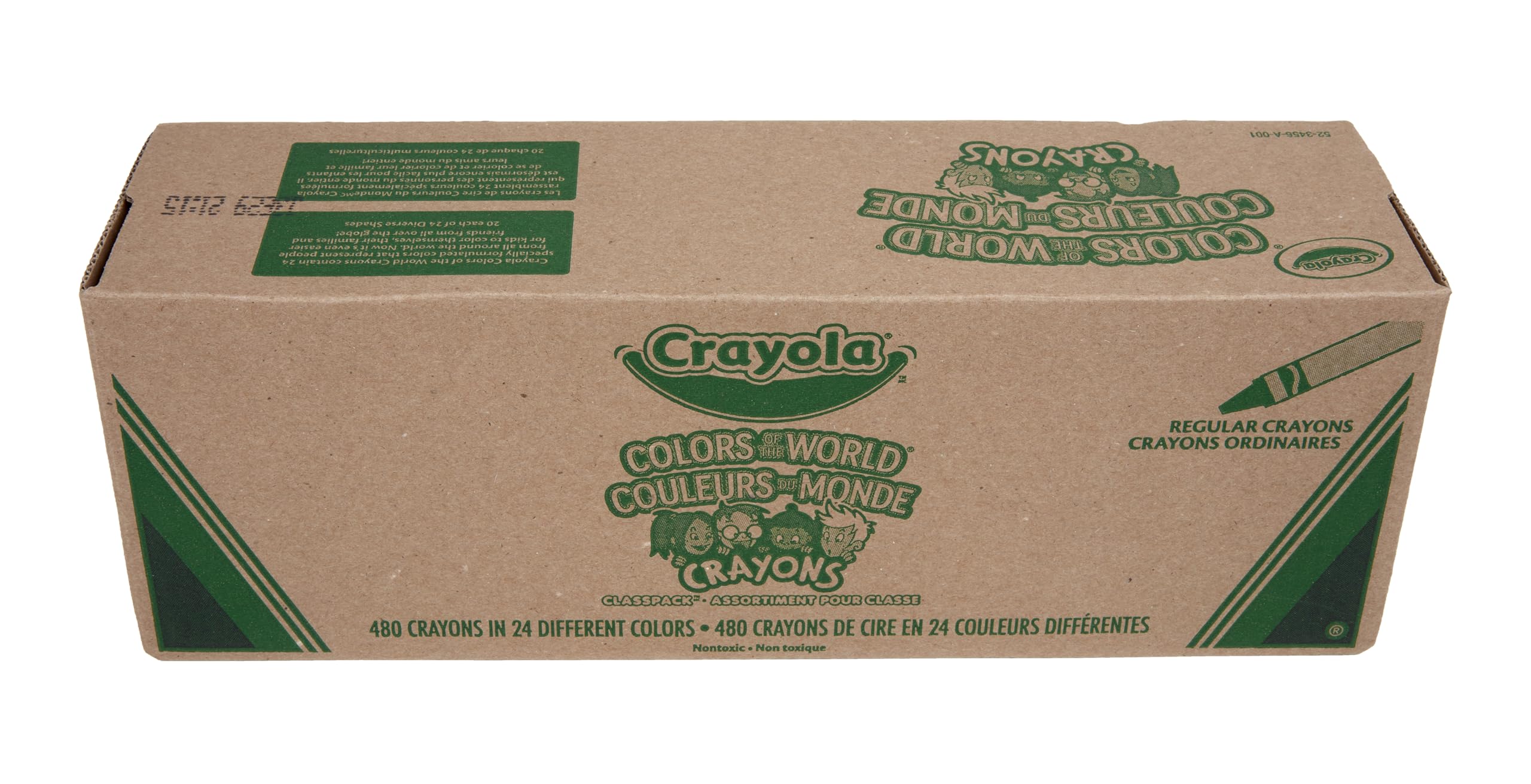 Crayola Colors of The World Bulk Crayon Classpack (480ct), 24 Skin Tone Crayon Colors, Classroom Supplies for Teachers, Ages 3+
