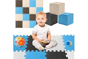 TOYVELT Ultimate Foam Play Mat Set 12x12-16 Interlocking Floor Tiles for Kids - Colorful Foam Puzzle Mats - Safe and Durable Kids Floor Mats - Ideal Play Mat for Toddlers 1-3 - Tiles Non Toxic