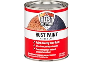 AGS RUST SOLUTIONS Rust Paint, Matte Black Finish, 32 Fluid Ounces, Pack of 1