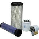 5 PCS TONNISI ST-1013 Filter Kit Compatible with TYM T474 HST Tractor | Replaces Air Outer P827653, Air Inner P829332, Oil EA00004647A, Fuel 14171020090, Hydraulic 14722302100
