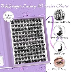 B&Qaugen Lash Clusters 144 PCS Individual Lashes