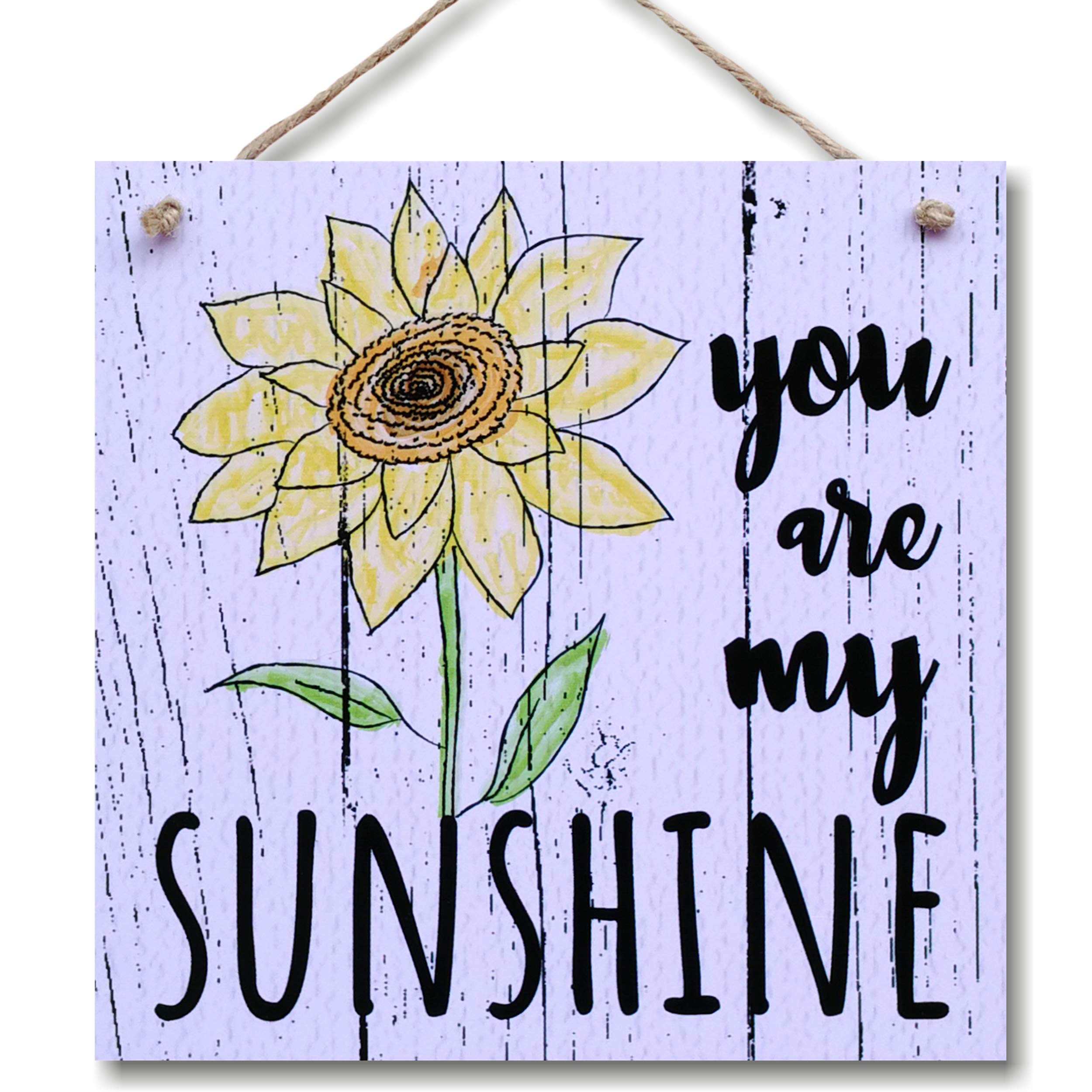 CARISPIBET You are my sunshine Home signs house decorative plaques gardn signs outdoors decoration 8" x 8"