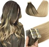 GOO GOO Tape In Hair Extensions 20in 50g 20pcs 9A Human Hair Chocolate Brown