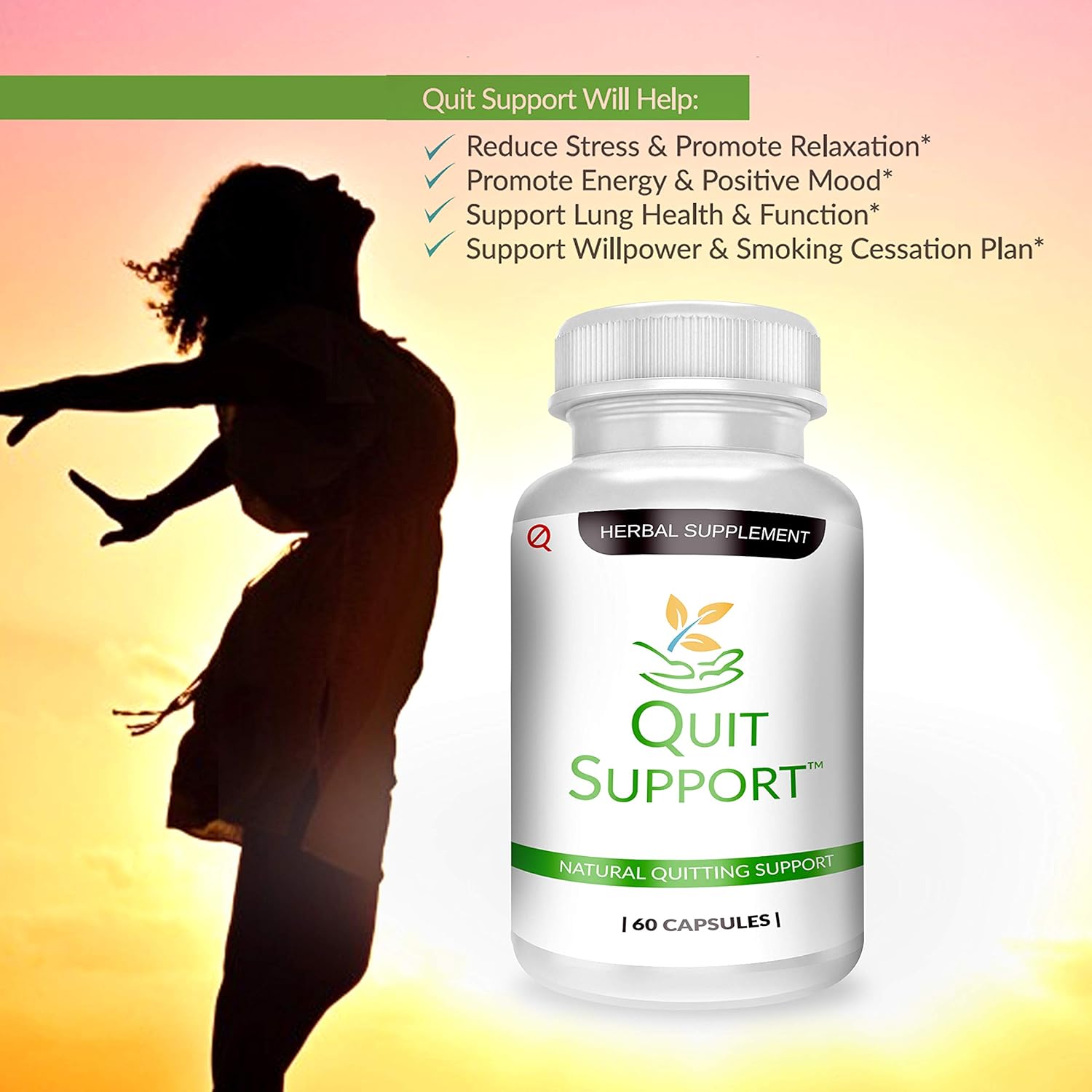 Quit Support Natural Stop Smoking Support 60 Capsules (1 Month Supply): Health & Personal Care