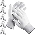 6 Pairs Quilting Gloves for Free Motion Quilting Machine Quilting Gloves Lightweight Nylon Quilting Glove for Sewing Quilters