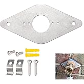 GGTE Hose Bib Mounting Plate, Aluminum Outdoor Faucet Mounting Plate, with Antifreeze Cover Clip
