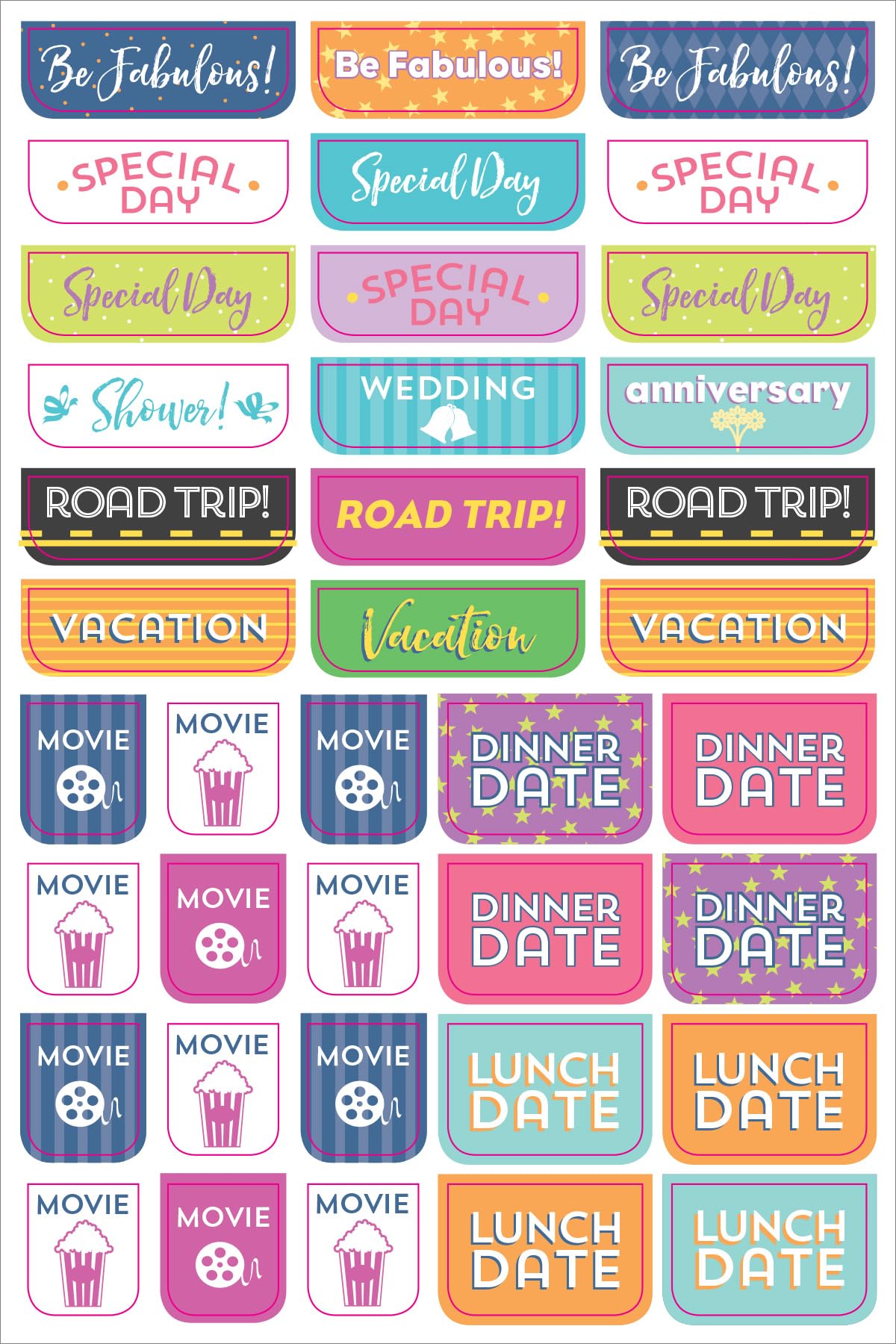 Peter Pauper Press Essentials Weekly Planner Stickers (Set Of 575 Stickers)