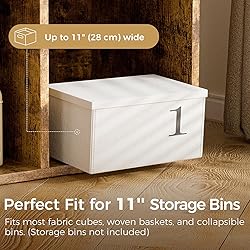 COMHOMA 8 Wood Cube Storage Organizer with Open