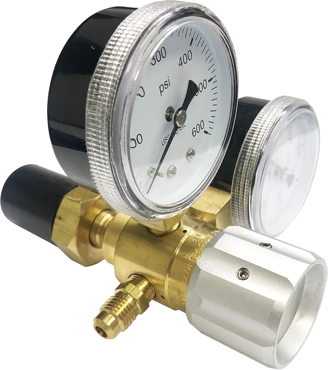 Nitrogen Argon Gas Regulator 0475 PSI for Purging, HVAC, Plumbing, Off