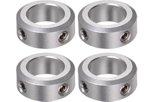 HARFINGTON 4pcs Shaft Collar 16mm Bore Aluminum Alloy Set Screw Shaft Collars, 26mm OD, 10mm Width, for Wheel Barrow Axle, Gearbox Assemblies, CNC Machine Tools, Industry, Anodization