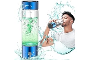 MOVOCA Upgrade Hydrogen Water Bottle, 3Min 2200PPB Hydrogen Water Bottle Generator -SPE PEM Tech, 14OZ Portable Hydro Water Bottle Machine, Birthday Xmas Gift for Husband,Wife,Family,Friends,Travel