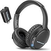 Holdsound Wireless Headphones for TV, BKM400 Over-Ear TV Headphones Wireless with Bluetooth USB Transmitter, Strong Compatibility, Up to 165 ft, No Delay and High Volume Output, 40 Hours Battery Life