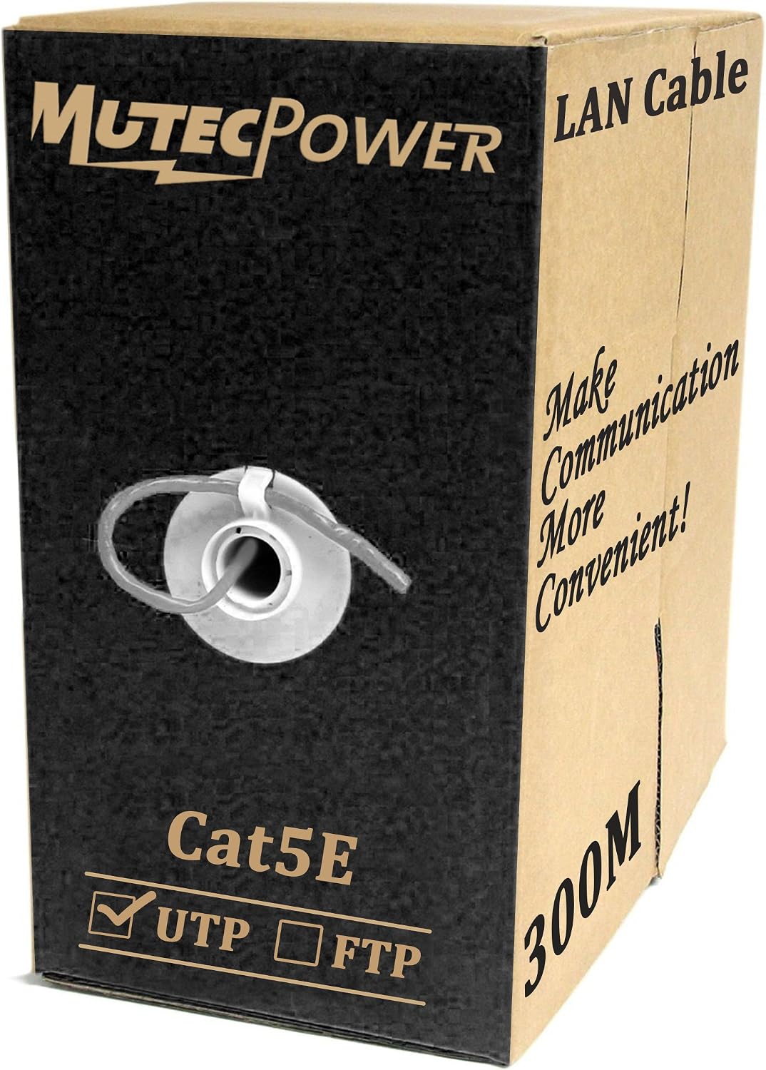 MutecPower CAT5E Indoor Ethernet RJ45 300M CCA Internet Router Web Networking Patch Lead LAN Cable 1000ft