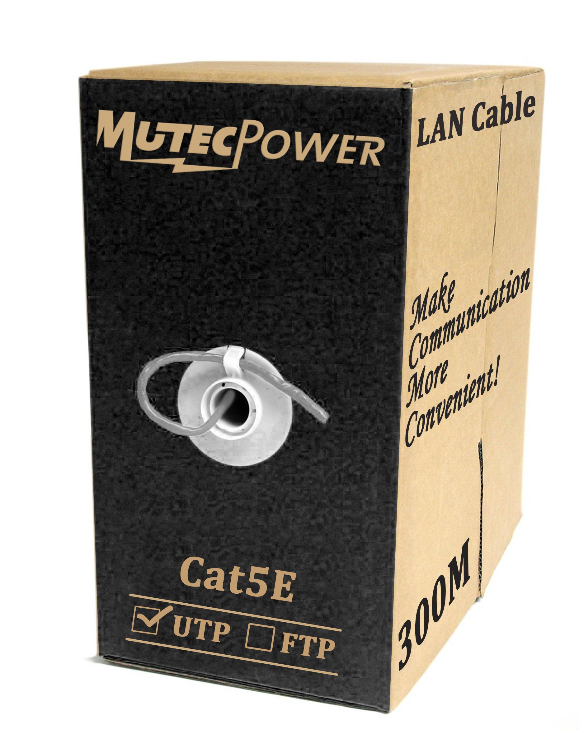 MutecPower CAT5E Indoor Ethernet RJ45 300M CCA Internet Router Web Networking Patch Lead LAN Cable 1000ft