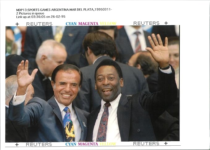 Amazon Com Vintage Photo Of Carlos Menem Former President Of Argentina Entertainment Collectibles