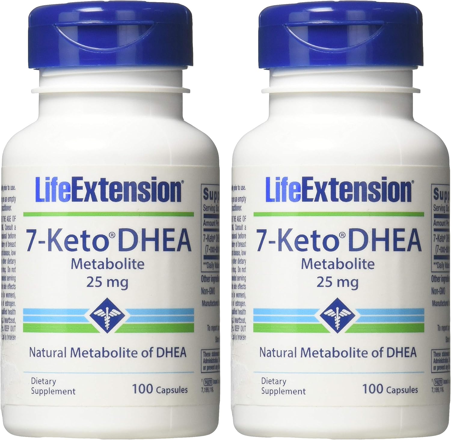 Life Extension - 7-Keto DHEA Metabolite 25 mg 100 caps (Pack of 2): Health & Personal Care