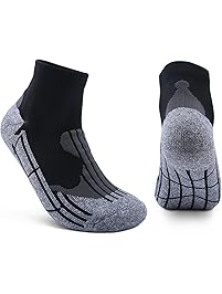 AIKER Athletic Socks Mens Crew Socks Performance Cushion Quarter Socks for Sports Running and Casual Use (2 Pairs)