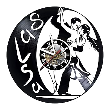 Amazon Com Salsa Reloj De Pared De Vinilo Con Grabado Ideas