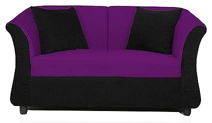 Adorn India Acura 2 Seater Sofa Dark Purple Black Amazon In