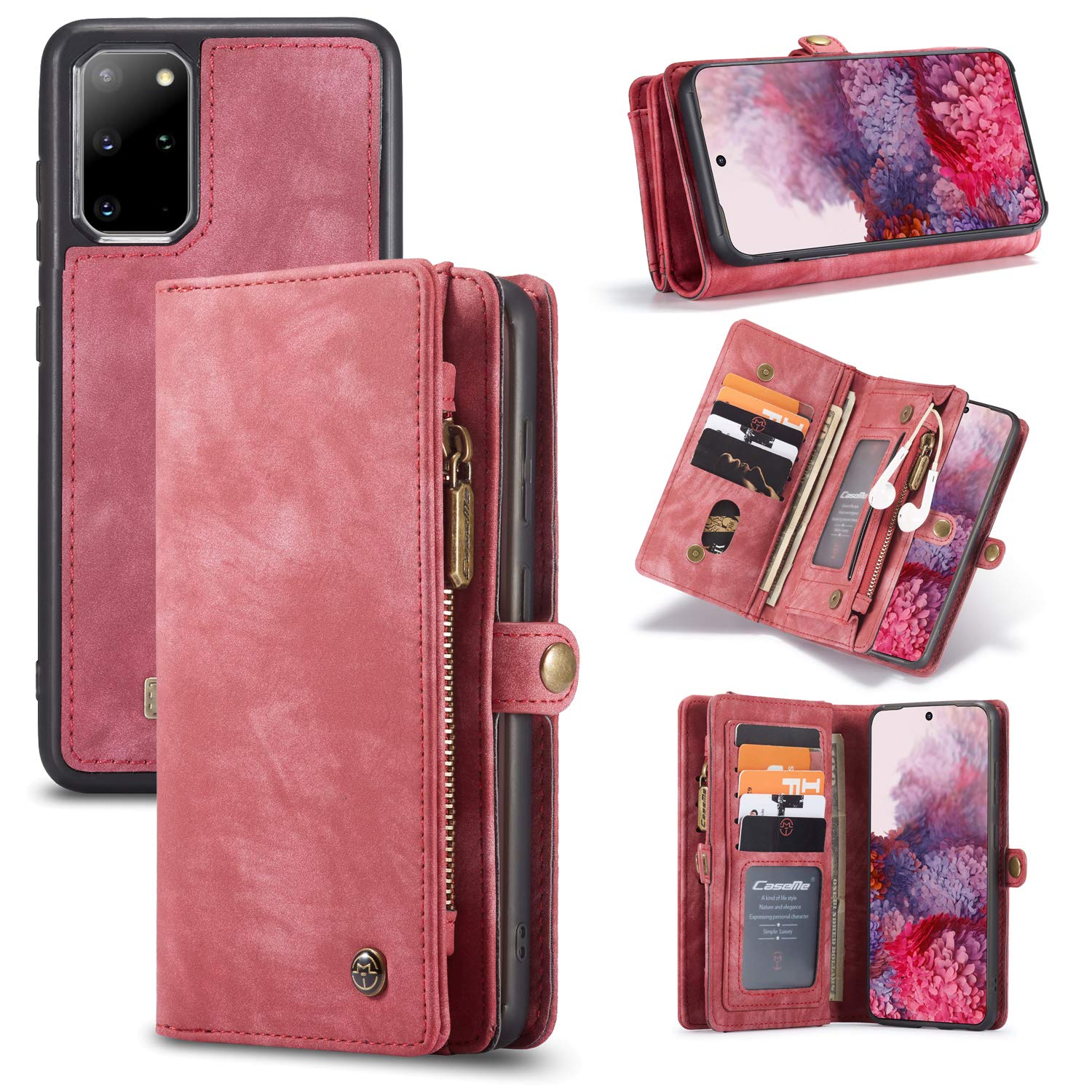 Samsung Galaxy S20 Plus Wallet Case, MultiFunctional Faux Leather