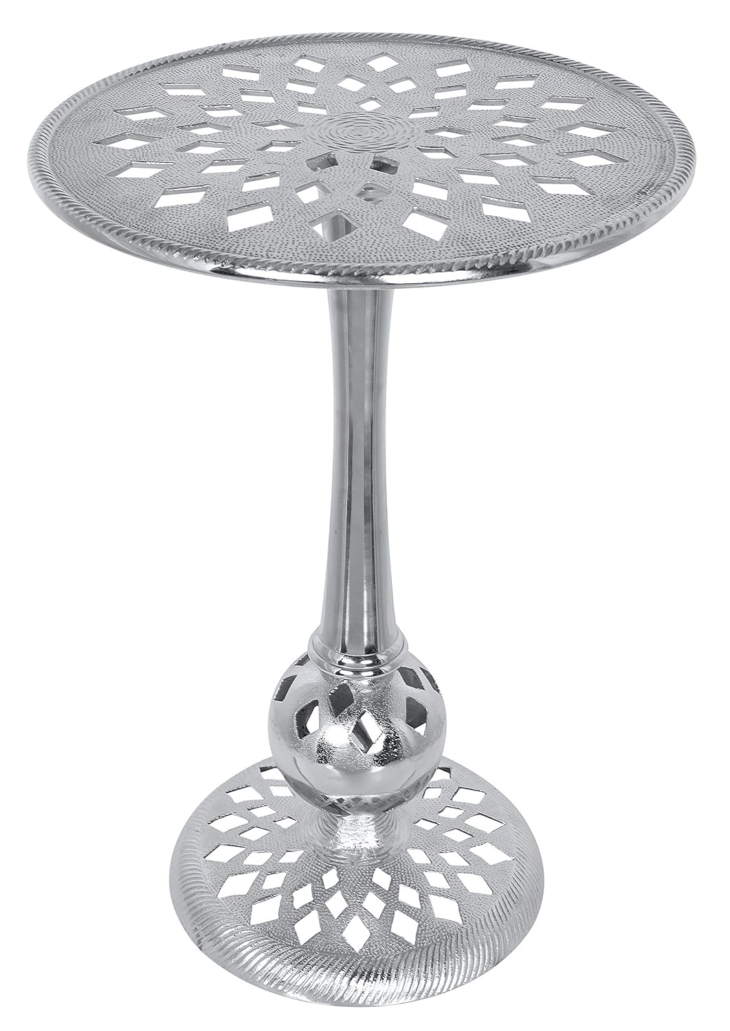 Best Round Silver Metal End Table