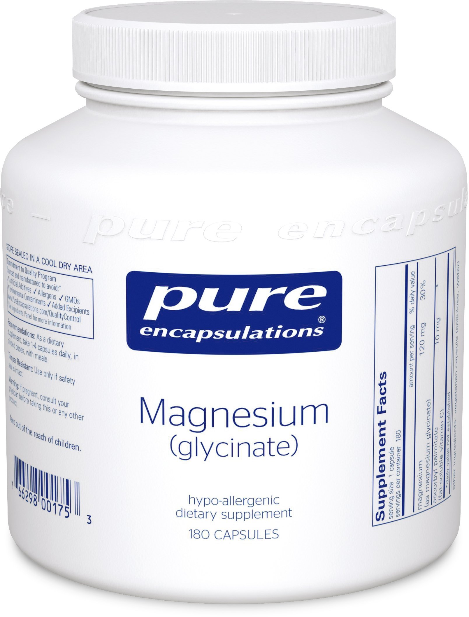 Pure Encapsulations - Magnesium (Glycinate) - Supports Enzymatic and Physiological Functions* - 180 Capsules