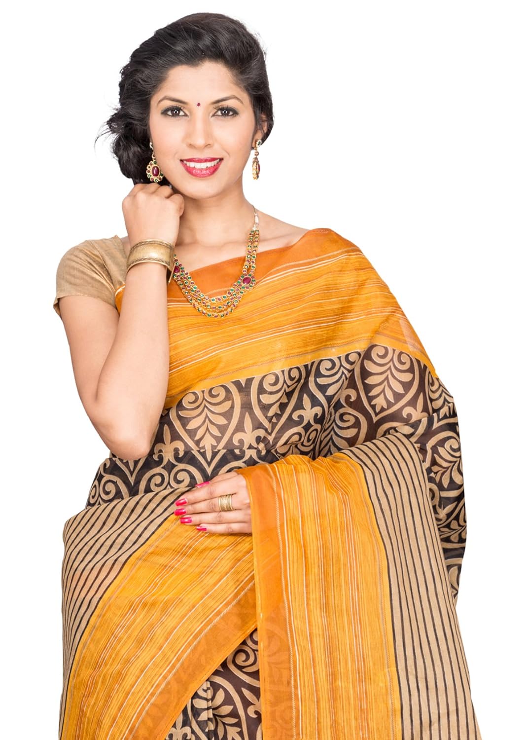 korni cotton saree (kr0074 _multi-coloured)