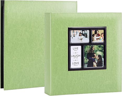 Amazon Com Artmag Photo Album 4x6 600 Photos Large Capacity Wedding Family Leather Cover Picture Albums Holds 600 Horizontal And Vertical 4x6 Photos With Black Pages Green Home Kitchen