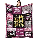 HEIFAM 40th Birthday Gifts Women, 40 Year Old Birthday Blanket, 1985 Birthday Decorations for Mom Sister Mother in Law Friend, Gift for 40 Year Old Woman, Female 40th Birth Gift Ideas, 50"x60"