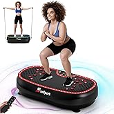3D Plus Vibration Plate Exercise Machine, Full Body Vibrating Platform for Strength Toning & Fat Loss with 199 Adjustable Speeds, Atmosphere Lights, Shaker Workout Equipment for Women Men Home Gym