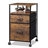 DEVAISE 2 Drawer Mobile File Cabinet, Rolling