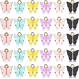 Amazon Com 88 Pieces Acrylic Butterfly Charms Colorful Butterfly Diy Pendants Jewelry Making Charms For Bracelet Necklace Earrings Crafts Supplies 8 Colors Arts Crafts Sewing