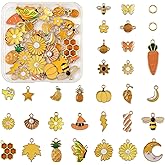 MakemadeDIY Assorted 16-80Pcs Cute Alloy Enamel Charms for Jewelry Making Colorful Pendants Charms for DIY Bracelets Necklaces Earrings Crafts