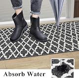 SHACOS Carpet Runner Hallway 60x180 cm Non Slip Washable Black view 4