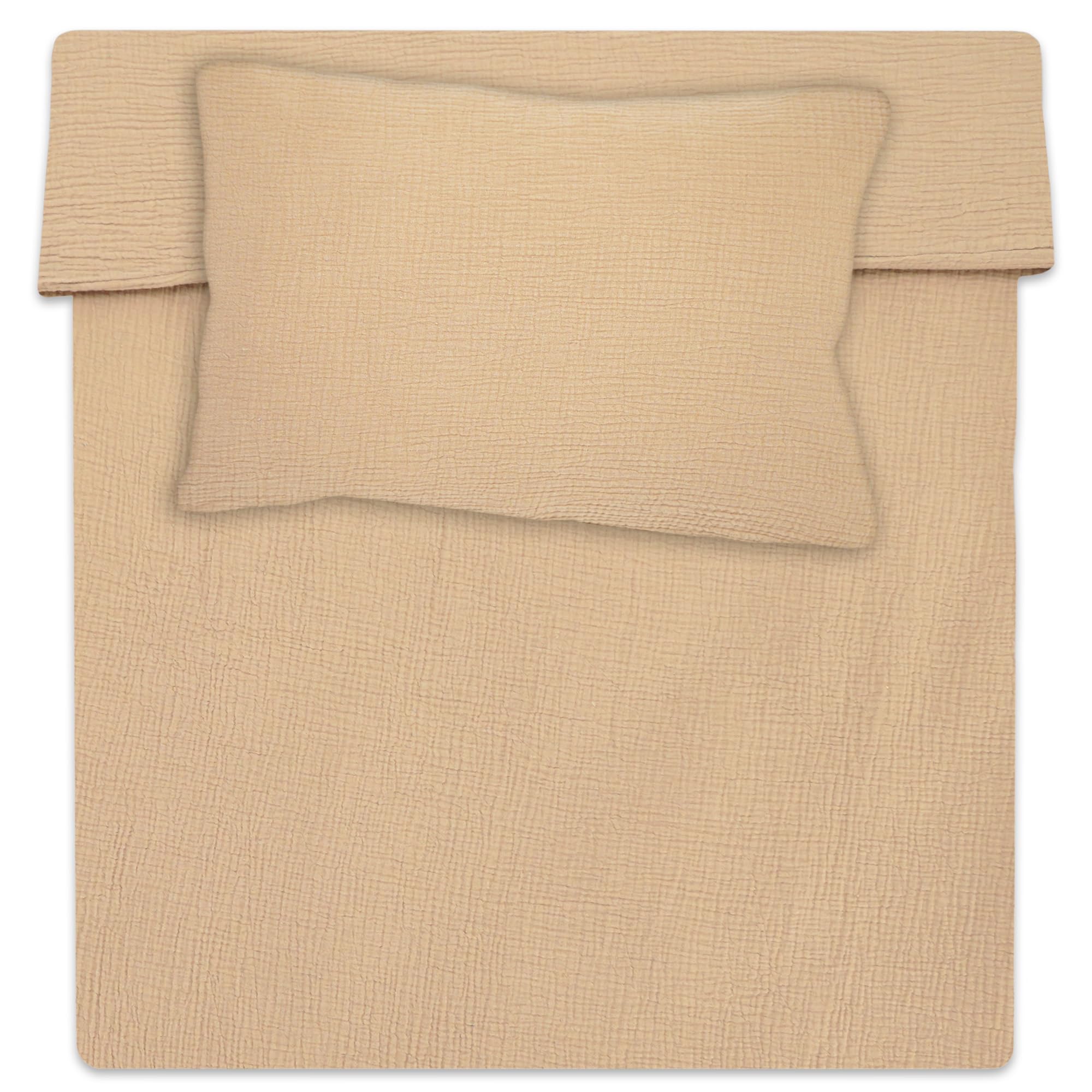 Totsy Baby muslin Cot bed duvet cover set 90x120cm - Cotton toddler quilt covers for girl and boy Set Comforter cover 90 x 120 cm and pillowcase 60x40 cm Oeko-Tex certified