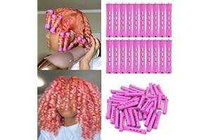 ALIMIRIAM 20pcs Perm Rods Set for Natural Hair 2 Sizes Cold Wave Rods Hair Rollers for Women Hair Curling Rods for Long Medium Small Hair Curler Styling DIY Hairdressing Tools（Purple）