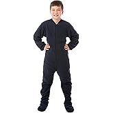 Big Feet Pjs Boys & Girls Junior Navy Fleece Kids Footed Pajamas Onesie Sleeper