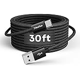 [ 30ft/9m ] Extra Long USB C Cable, USB to USB C Cable Power Cord, USB A 2.0 to USB Type C Charger Cable for USB-C Phone, Tab