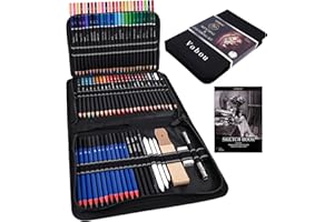 Vobou 96pcs Art Supplies Set, Colored Drawing Pencils Art Kit- Sketching, Graphite Pencils With Portable Case, Ideal School Art Supplies for Artists Adults Teens Beginner, Ideal for Shading, Blending