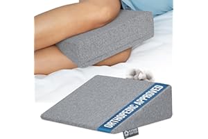 5 STARS UNITED Small Knee Pillow for Side Sleepers – Wedge Firm Foam Support for Belly, Back & Knees – Compact Maternity Cush