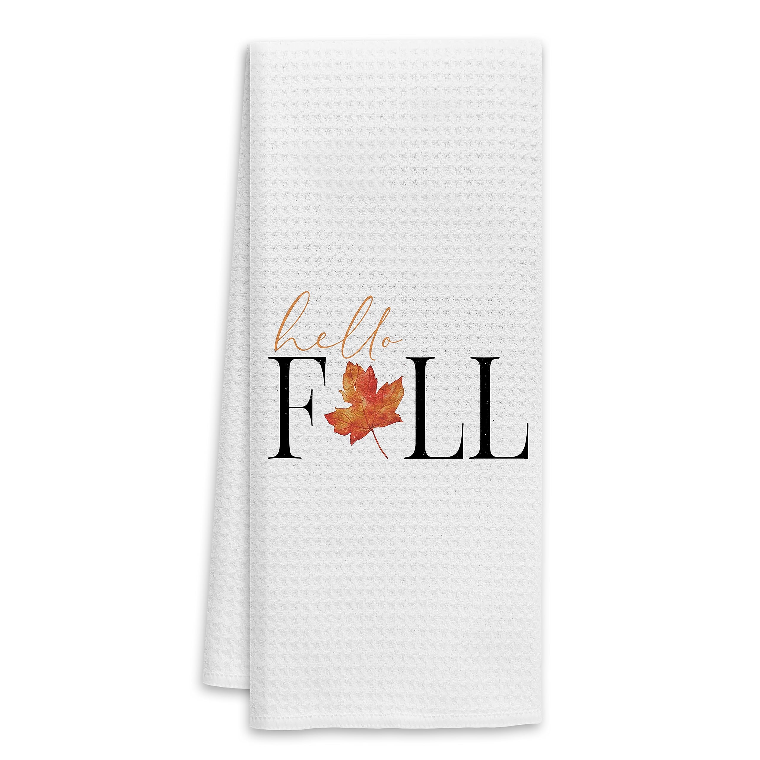 Photo 1 of Voatok Fall Kitchen Towels, Autumn Fall Hand Towels Maple Leaves Thanksgiving Decorations, Fall Dish Towels Dish Cloths for Kitchen Bathroom Decor(White)