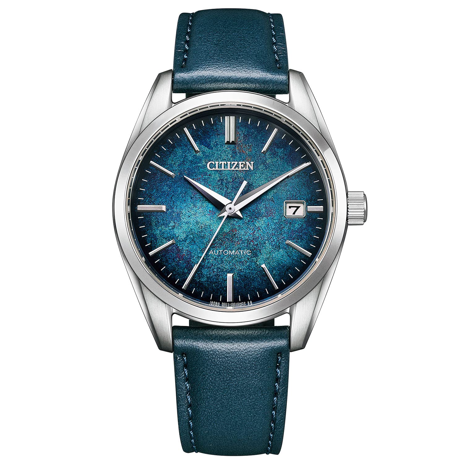 Citizen NB1060-12L Men's Mechanical Automatic Watch Silver Foil Lacquer Dial Made in Japan Blue, blue, Classic