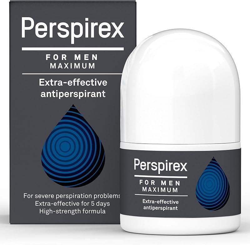 Perspirex Men Maximum Strength Antiperspirant Roll On 20ml, Fragrance Free